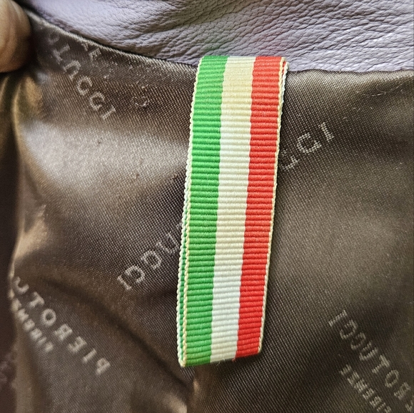 Pierotucci Lilac Vera Pelle 100% Leather Asymmetrical Zip Biker Jacket - Picture 9 of 16